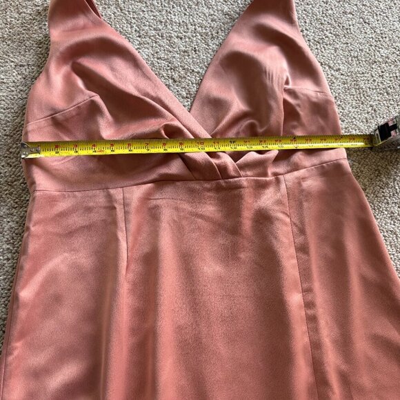 BHLDN Blush Pink Gown | Size 16W | Deep V-Neck + High Slit ๐ - Picture 2 of 11